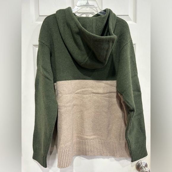 Patagonia Men's Large Recycled Wool-Blend Sweater Hoody Hoodie Grey Green NWT - Picture 3 of 9